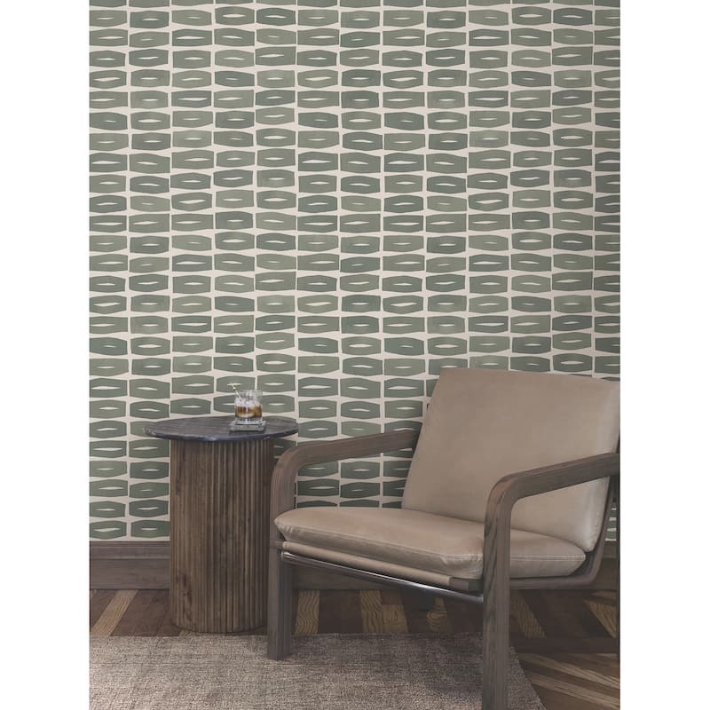 York Wallcoverings Modernist Motif Carbon Black Wallpaper