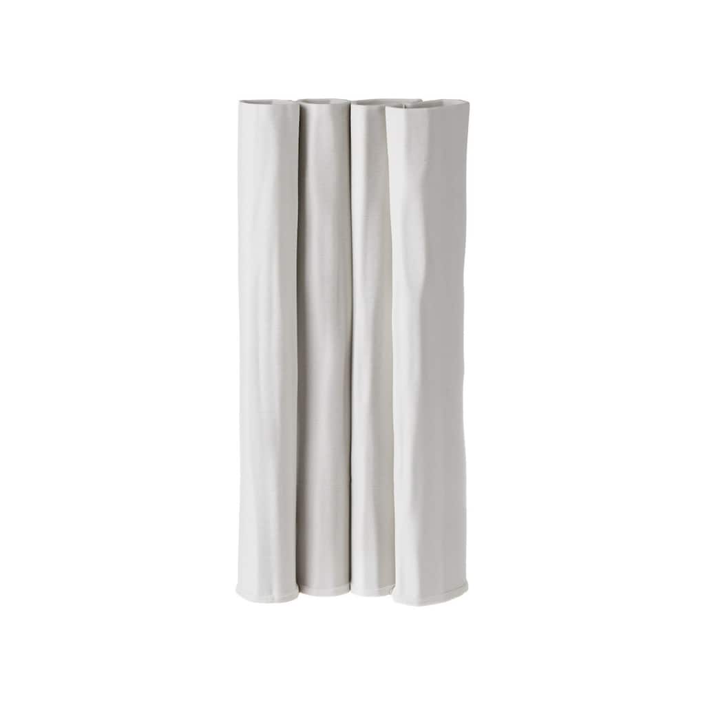 Ceramic Standing Column Vase - 13" - White