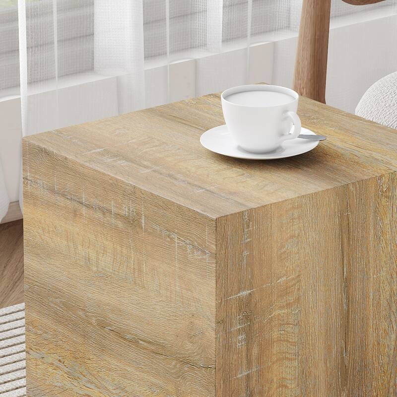 Elevate Your Living Space With This Square Mdf Coffee Table That Showcases Smooth Texture Patterns,15.7*15.7*15.7