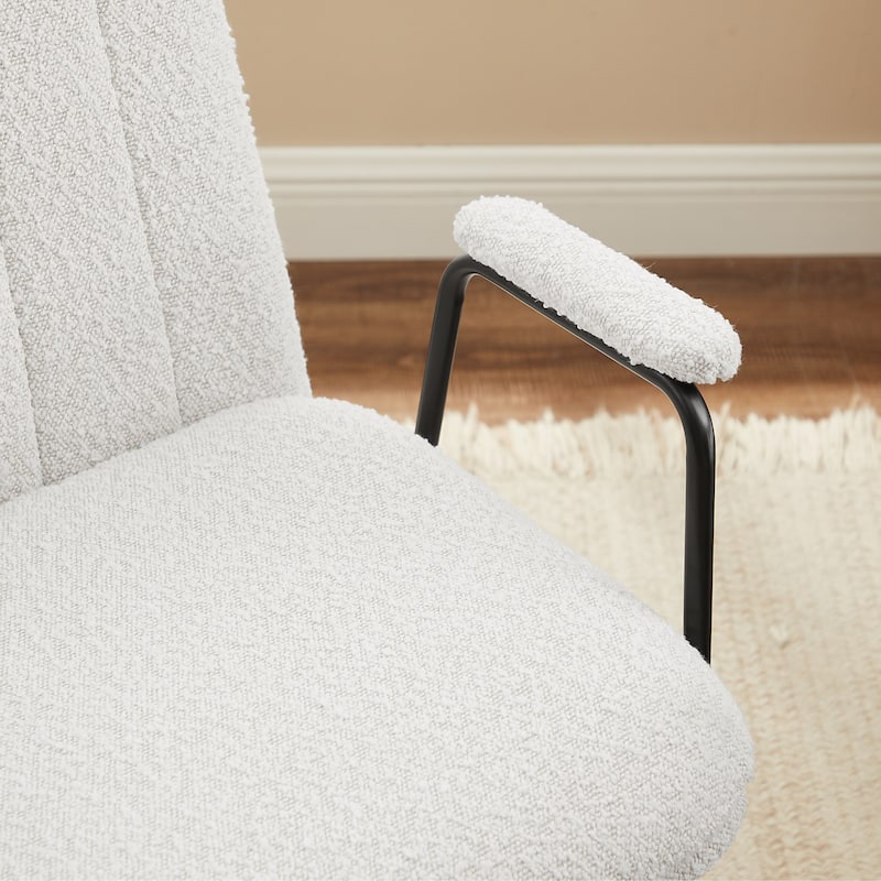 Art Leon Faux Leather Swivel Accent Arm Chair
