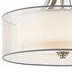preview thumbnail 3 of 2, Kichler Lighting Lacey Collection 4-light Antique Pewter Semi-Flush Mount