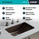 preview thumbnail 5 of 4, Lexicon Platinum V214 Quartz Composite Rectangle Vanity Sink - Galaxy Mocha
