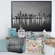 preview thumbnail 9 of 10, Designart "Chicago Skyline at Night Black and White" Cityscape Framed Canvas Print