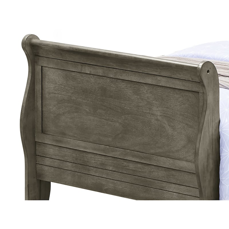 Louis Philippe Twin Sleigh Bed with Headboard and Footboard