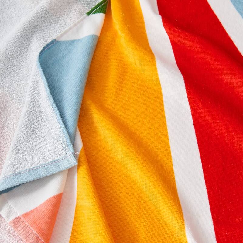 Linery & Co. 100% Cotton Printed Beach Towel for Kids, 30" x 60"