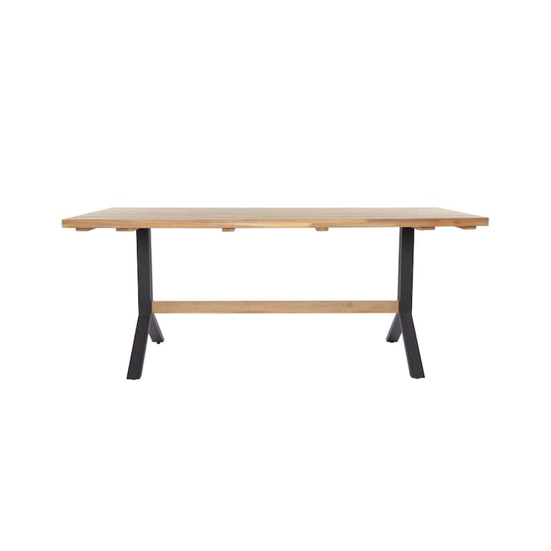 SEI Furniture Shenley Weather-Resistant Natural Wood Dining Table