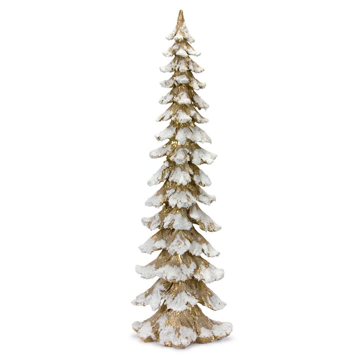 Gold Flocked Pine Tree 34.5"H - N/A