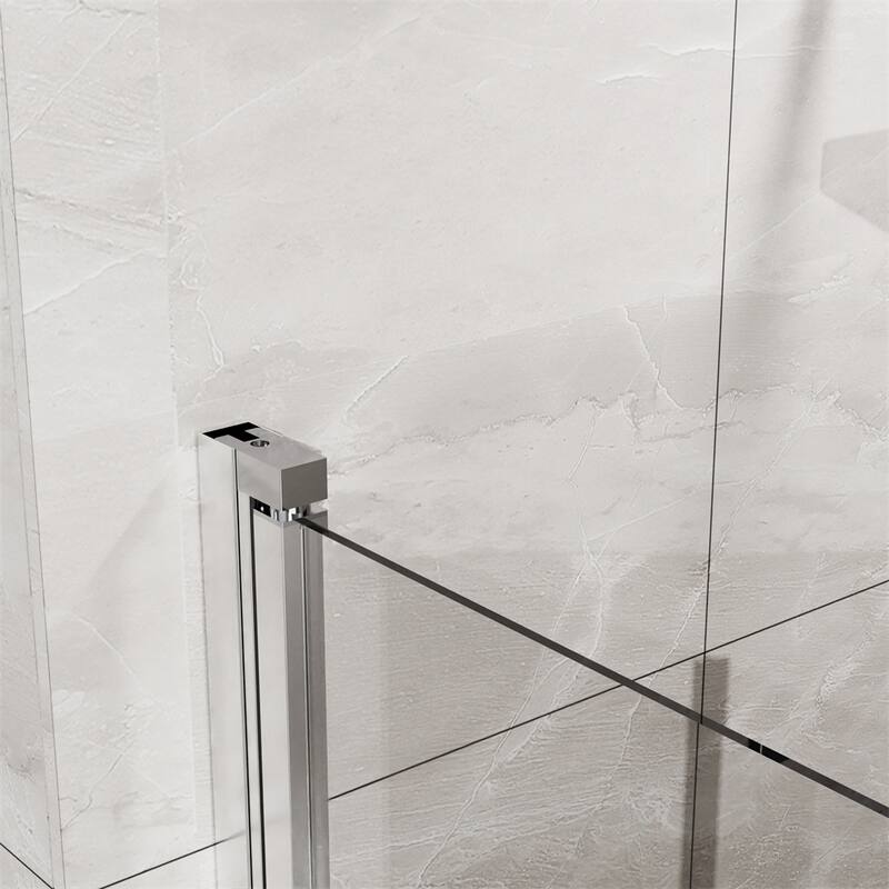 34"x 72" Bifold Frameless Glass Shower Door 1/4 " Tempered Clear Glass
