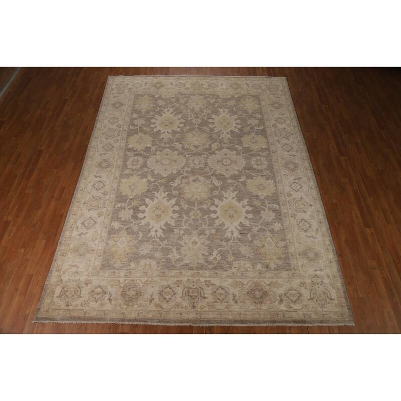 Vegetable Dye Oushak Turkish Area Rug Oriental Handmade Wool Carpet - 8'6"x 11'9"
