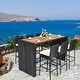 preview thumbnail 6 of 4, 7 PCS Outdoor Dining Set Patio Wicker Bar Table Set with Cushions