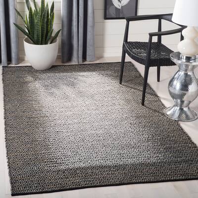 SAFAVIEH Handmade Vintage Boho Leather Mako Modern Stripe Leather Rug