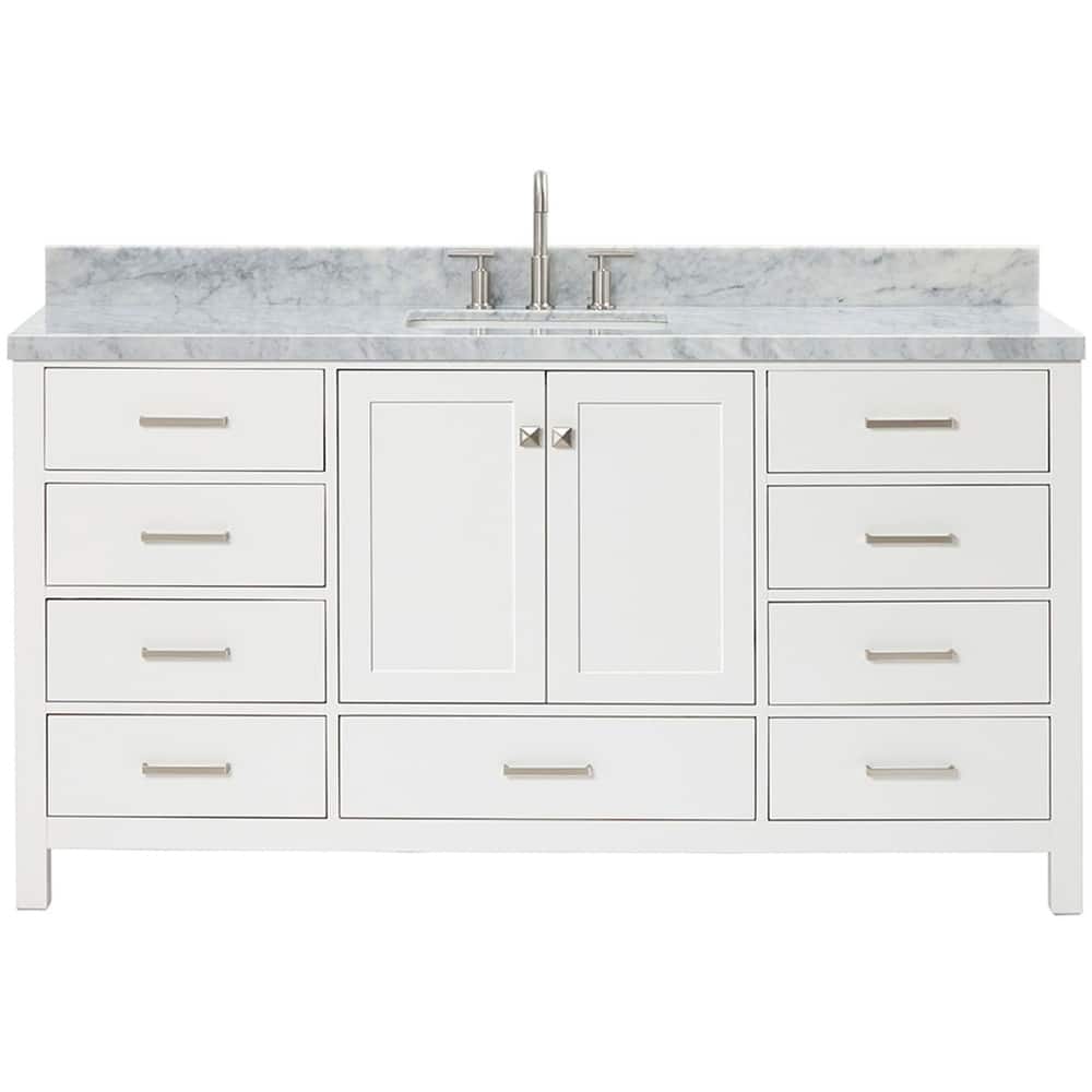 Ariel A067SCWRVO Cambridge 67" Free Standing Single Basin Vanity Set