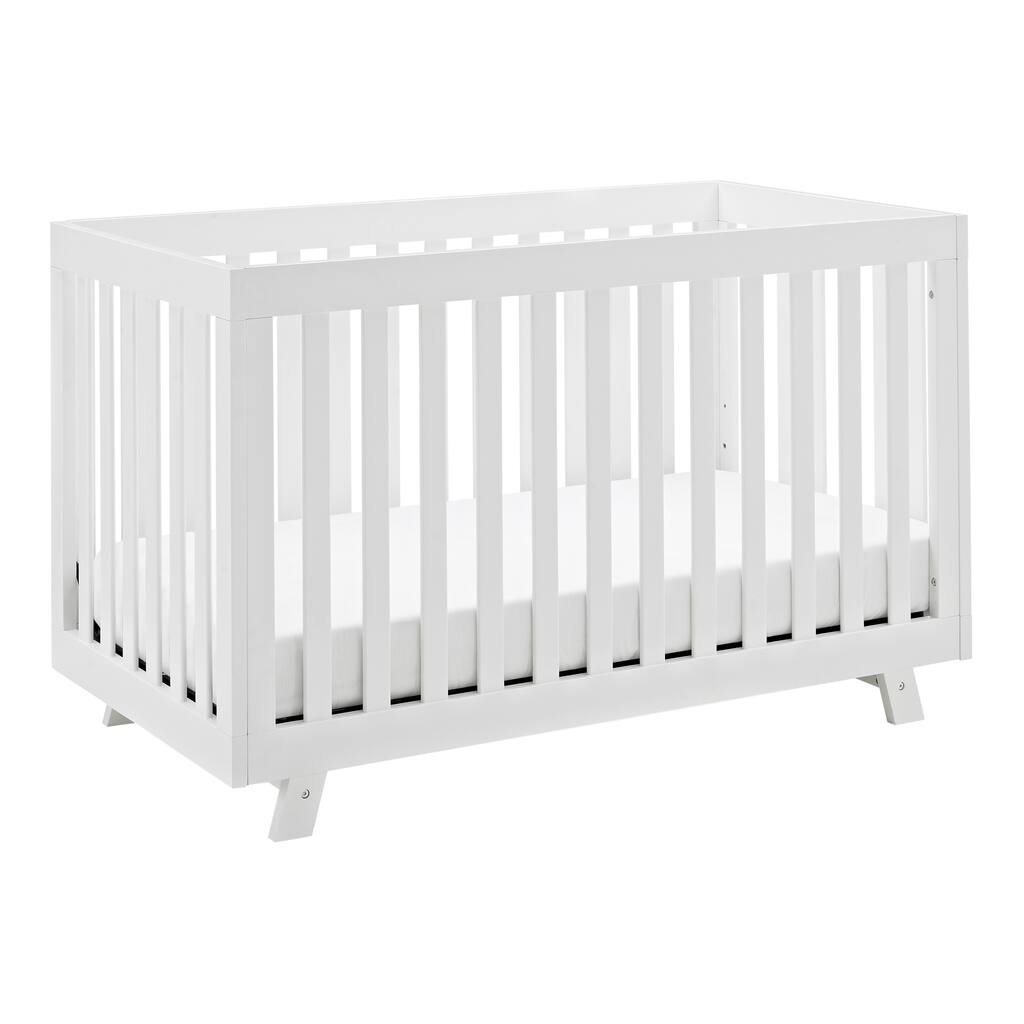 Storkcraft Beckett 3-in-1 Convertible Pine Wood Crib with Adjustable Height Mattress and Converts to Toddler Bed & Day Bed