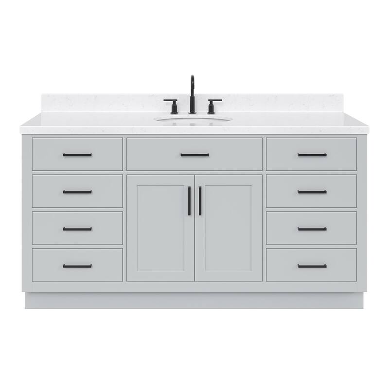 Ariel T066SCQOVO Hepburn 67" Free Standing Single Basin Vanity Set