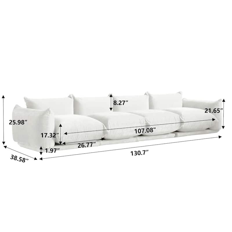 Modular Upholstered Sectional Sofas Chenille Fabric Lounge Counches