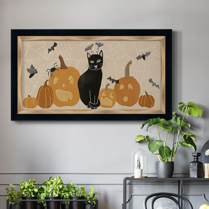 Pumpkin Patch Cats Collection D Premium Framed Canvas- Ready to Hang