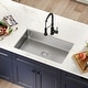 preview thumbnail 88 of 87, KRAUS Dex Stainless Steel Single Bowl Undermount Kitchen Bar Sink