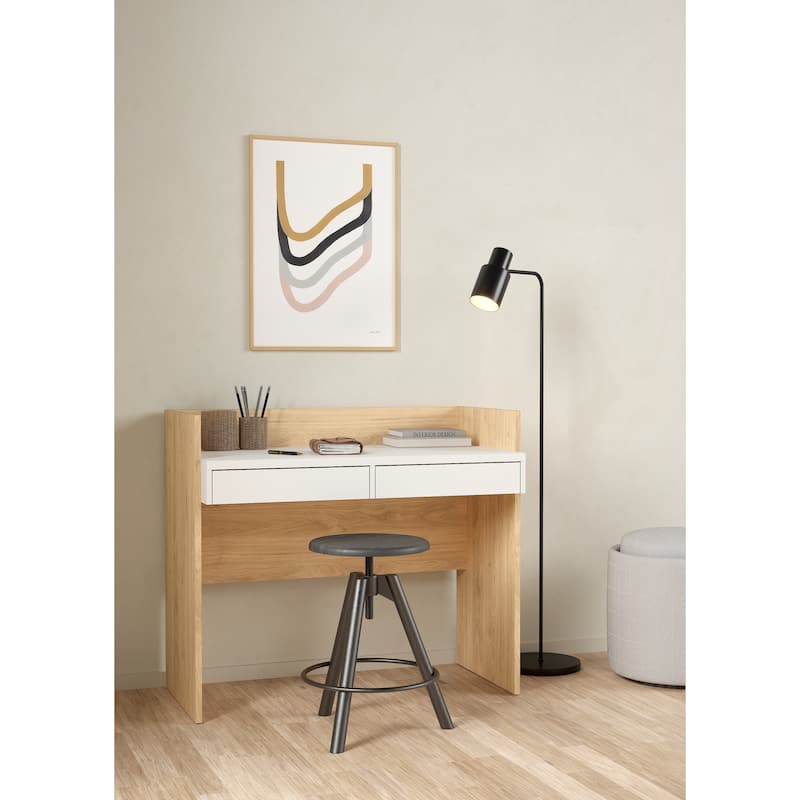 Porch & Den Wren Home Office Writing Desk with 2 Storage Drawers