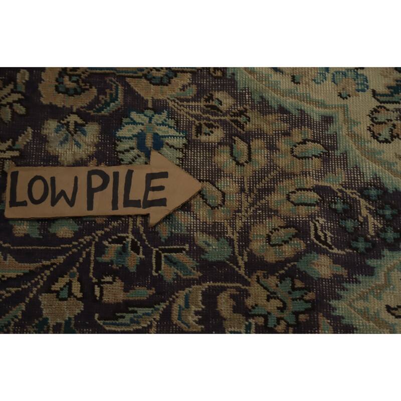 Hand Knotted Oriental 100% Wool Carpet Traditional Floral Purples Tabriz Area Rug - 11' 3'' X 8' 2''
