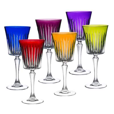 Majestic Gifts European Glass Water / Wine Goblet-Assorted-Set/6 - 10 Oz.