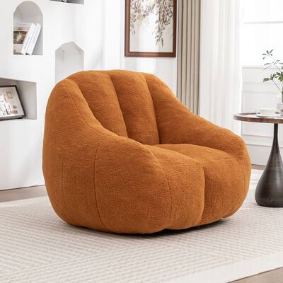 Teddy Fabric Bean Bag Sofa, Fluffy Lazy Sofa Chair with Filler