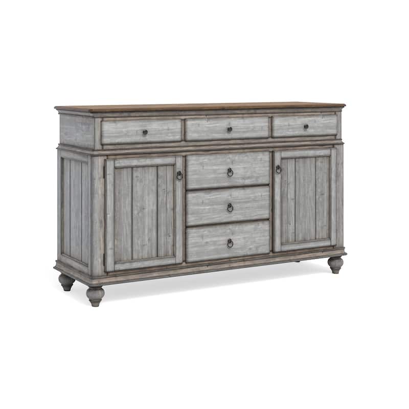 Plymouth Gray Wood Buffet - 64" x 39" x 20"