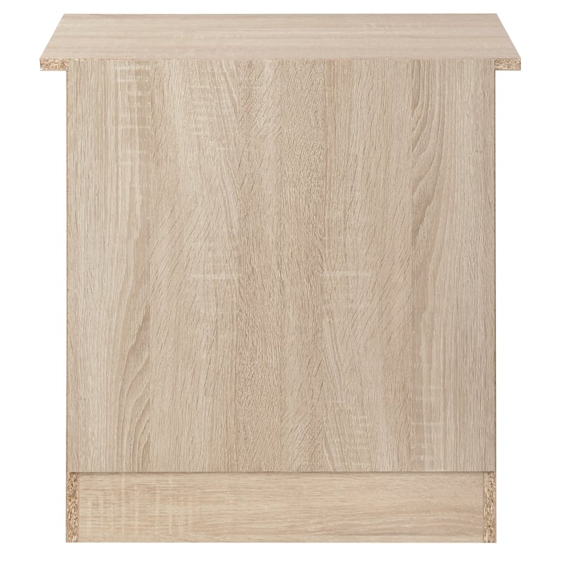 Sandle Wood Nightstand 23x22x18 Compact Bedside Table with Warm Finish, Durable Build and Easy Assembly for Modern Decor