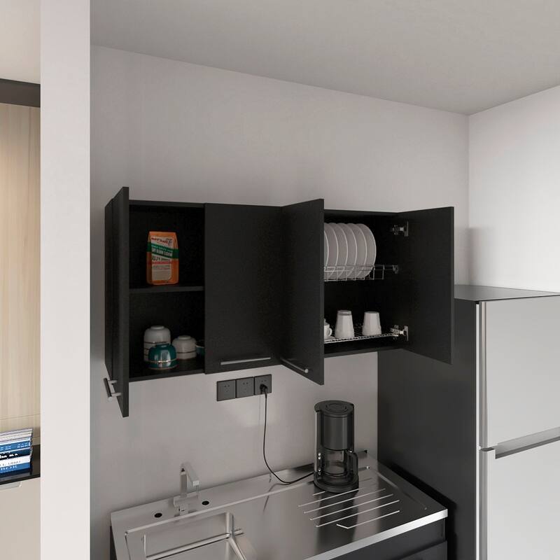 FM Furniture Sitka Wall Cabinet, Two Spacious Divisions