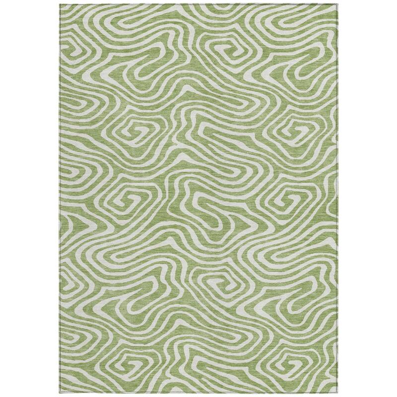 HomeRoots Abstract Transitional Rectangle Outdoor Rug