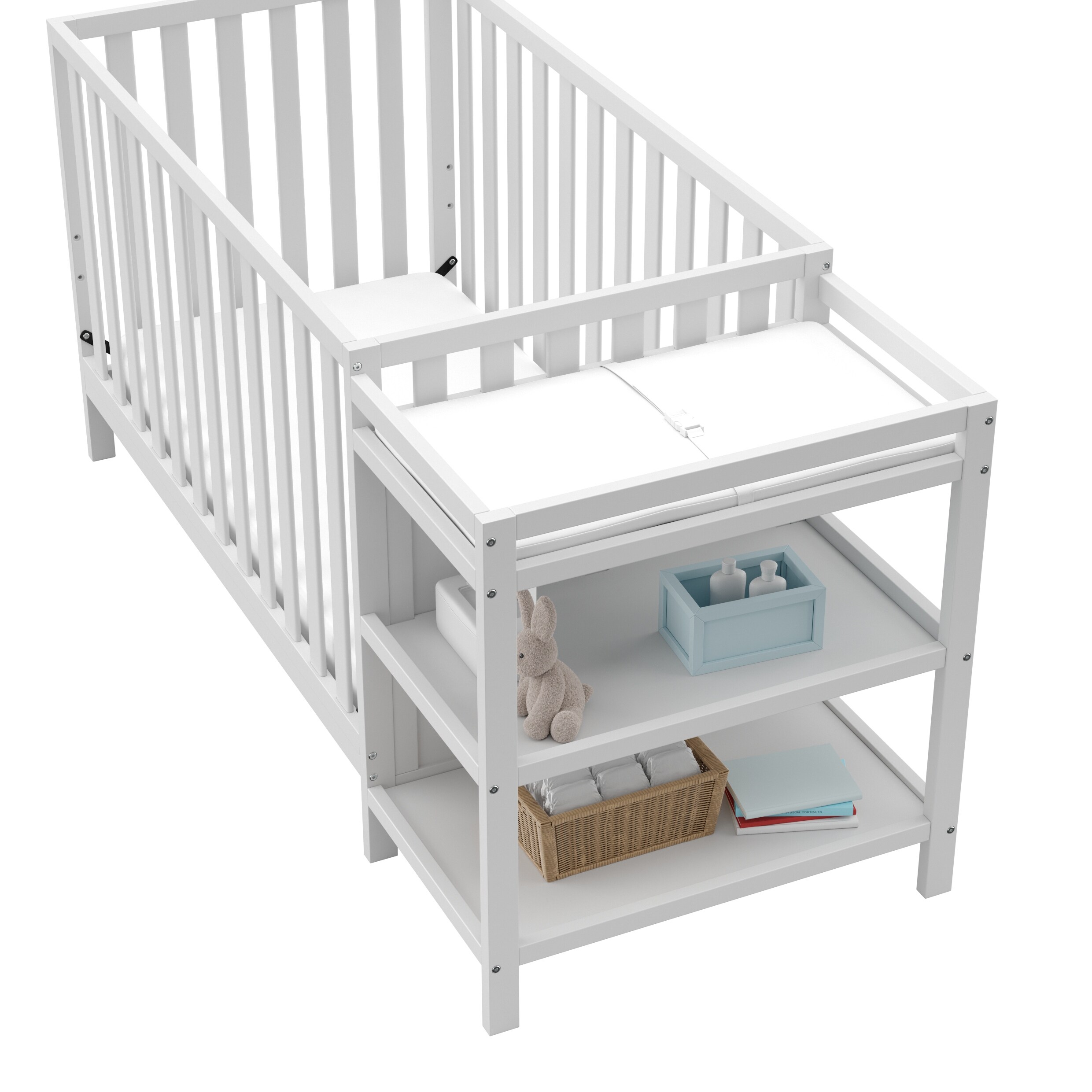 simplicity crib with attached changing table