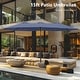 preview thumbnail 3 of 11, MAISON ARTS 15ft Double-Sided Patio Extra Large Twin Umbrella with Base Included