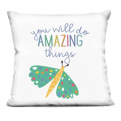 Stupell Inspiring Do Amazing Things Decorative Printed Throw Pillow Design by Kim Allen