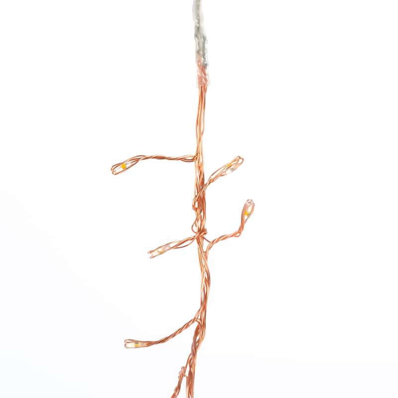 Set of 2 6 ft Electric Firecracker Garland with Warm White Lights