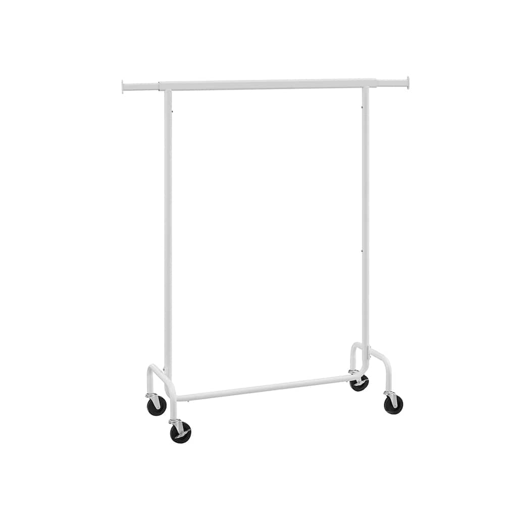 Rolling Clothes Rack with Sturdy Steel Tubes and Extra Load Capacity 2 Lockable Casters - 43.3" x 17.7" x 63"