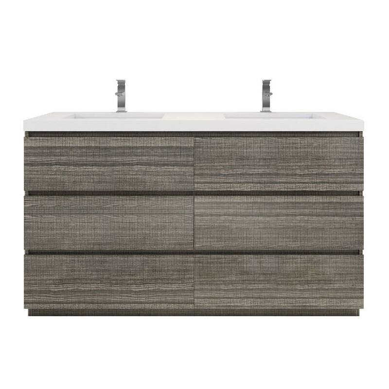 Aron 60'' Freestanding Vanity with Double Reinforced Acrylic Sink