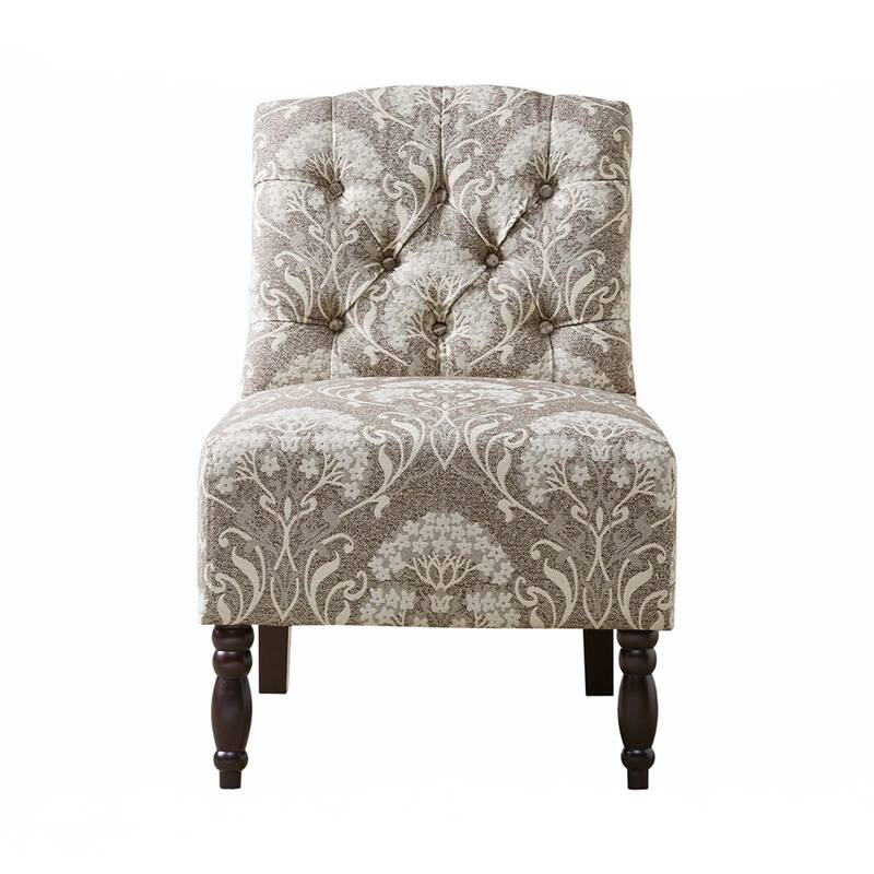 Tufted Armless Chair - taupe