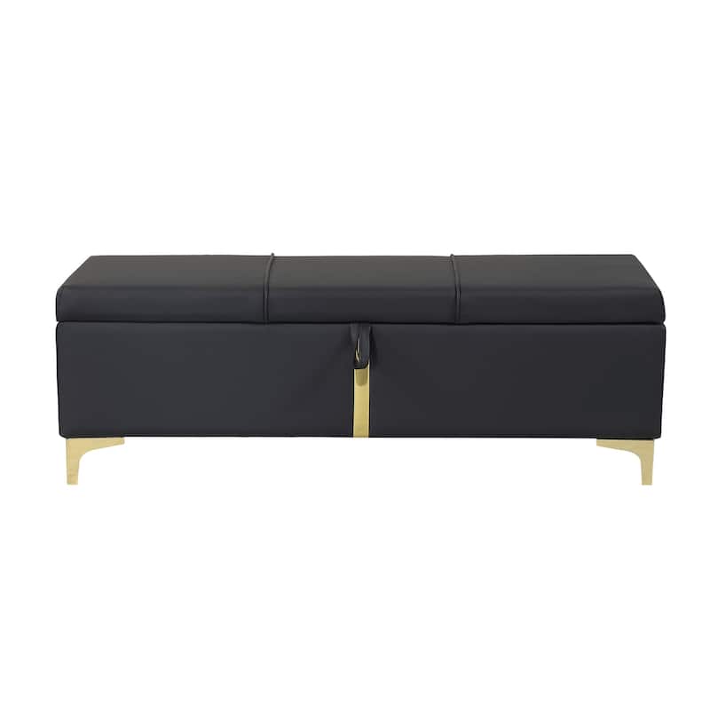 Queen Size Upholstered Platform Bed with Storage Ottoman 2-Pieces Bedroom Sets