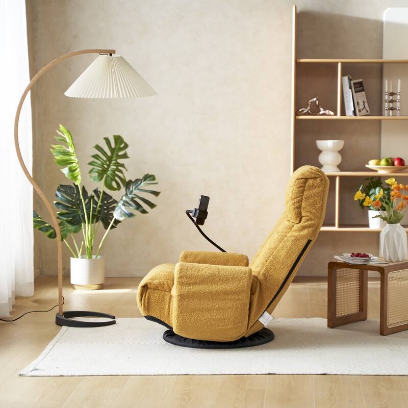 360 degree Swivel Adjustable Lounger with Phone Holder - Ergonomic Recliner for Living Room & Game Room Relaxation