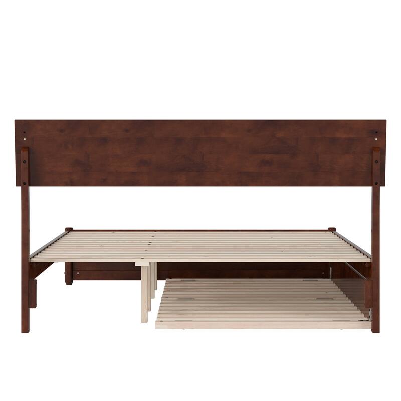Norla Wood Platform Bed with Trundle
