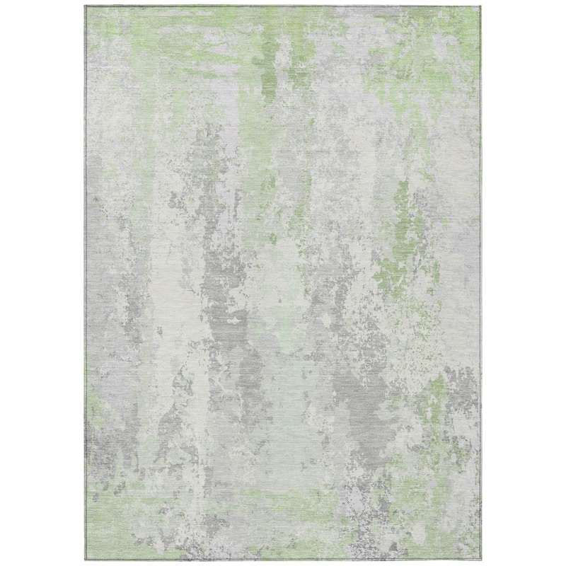HomeRoots Abstract Transitional Rectangle Outdoor Rug
