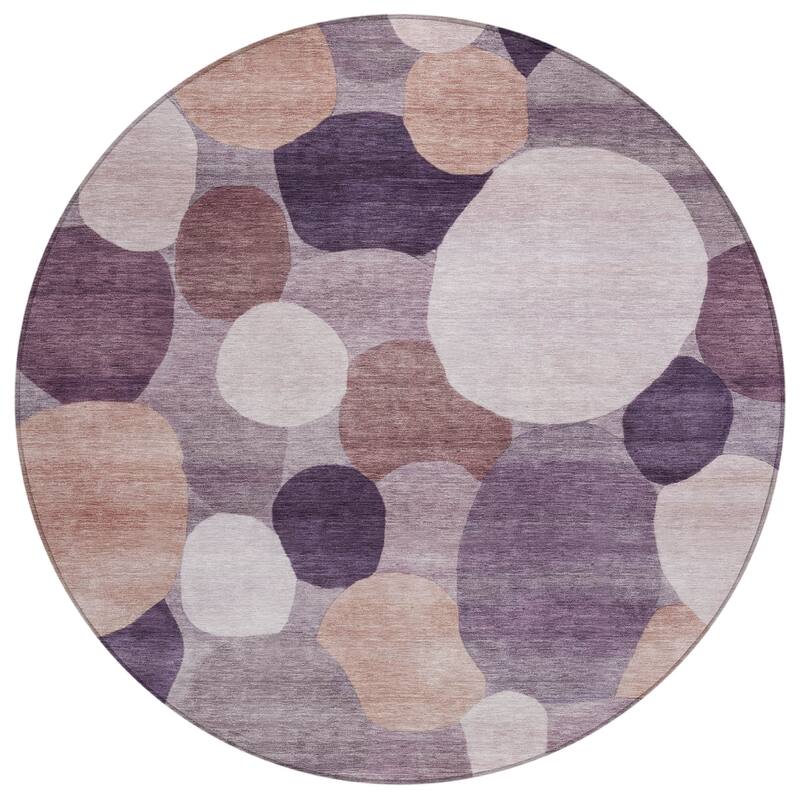 Machine Washable Indoor/ Outdoor Modern Circy Chantille Rug
