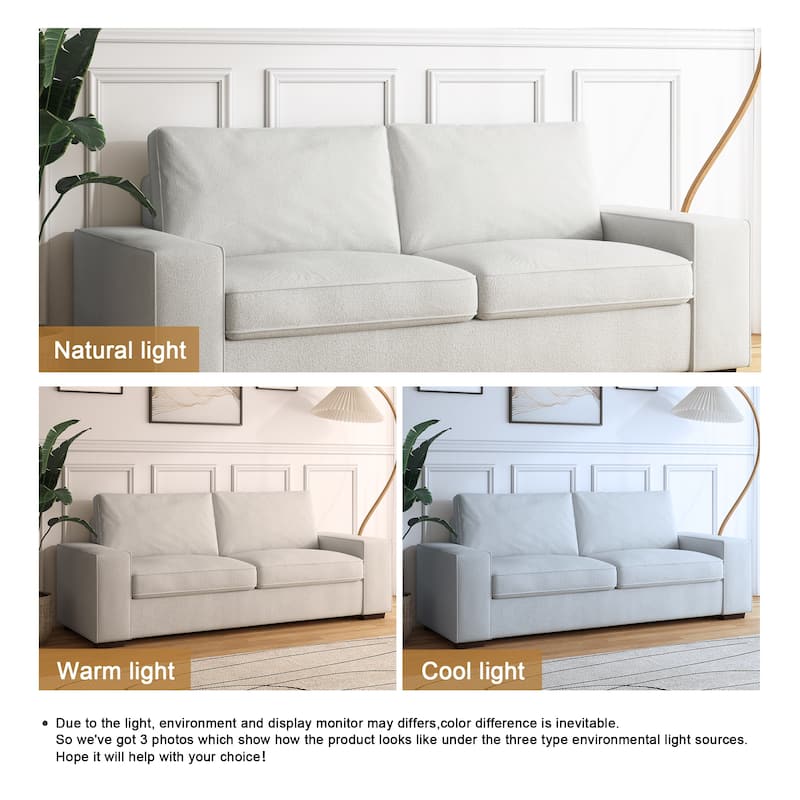 80.1" Wide Linen Corduroy Loveseat Living Room Sofa Couch