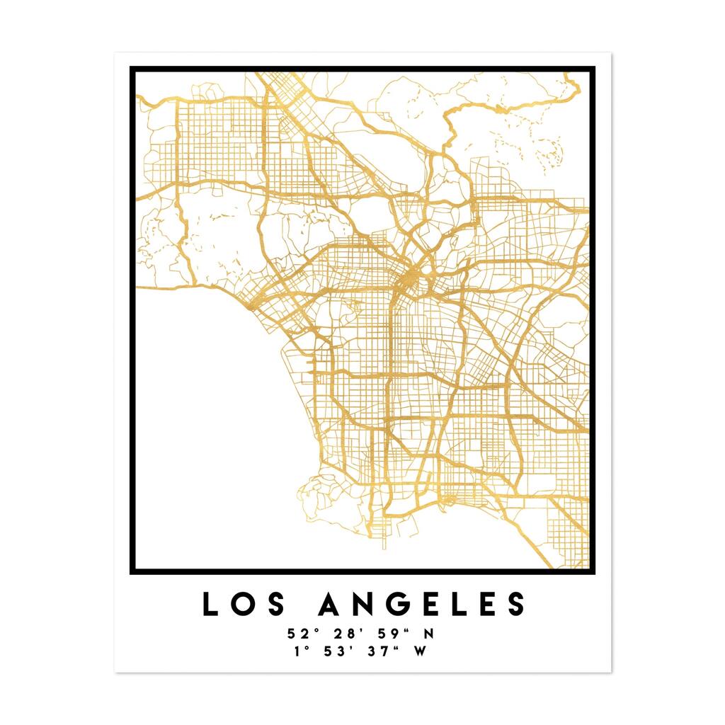 Los Angeles California Los Angeles Street Map Maps Art Print/Poster