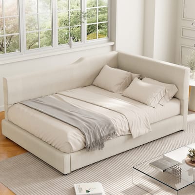 Upholstered L-Shaped Daybed for Ultimate Relaxation and Entertainment in Diverse Home Settings