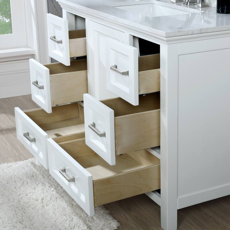 Altair Isla Single Bathroom Vanity Set and Aosta White Countertop with Mirror