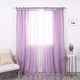 preview thumbnail 6 of 39, Aurora Home Textured Faux Linen Romantic Tie Top Curtain Panel Pair