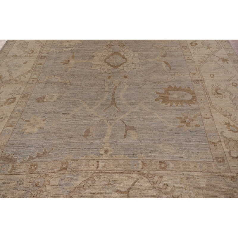 Oushak Vegetable Dye Area Rug Handmade Wool Carpet - 8'3" x 9'9"