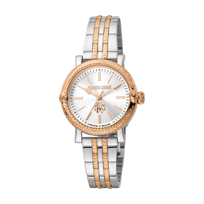Roberto Cavalli by Franck Muller Women RV1L193M0101 Swiss Quartz Watch - Two-Tone