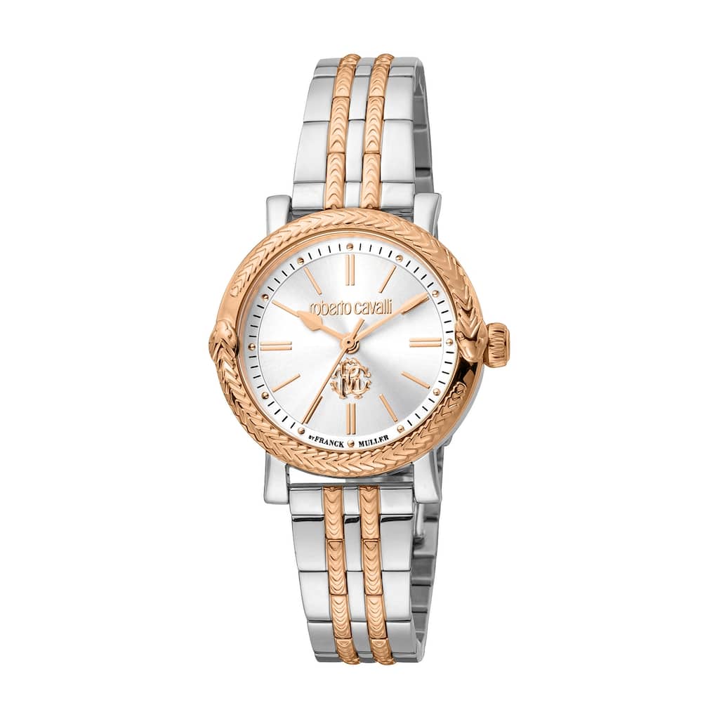 Roberto Cavalli by Franck Muller Women RV1L193M0101 Swiss Quartz Watch - Two-Tone