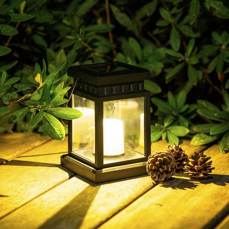 FKHouse Outdoor Solar Hanging Candle Effect Lantern with Stakes 8 Pack - 8 Pack